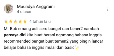 Testimoni Kursus Bahasa Inggris Online MrBob