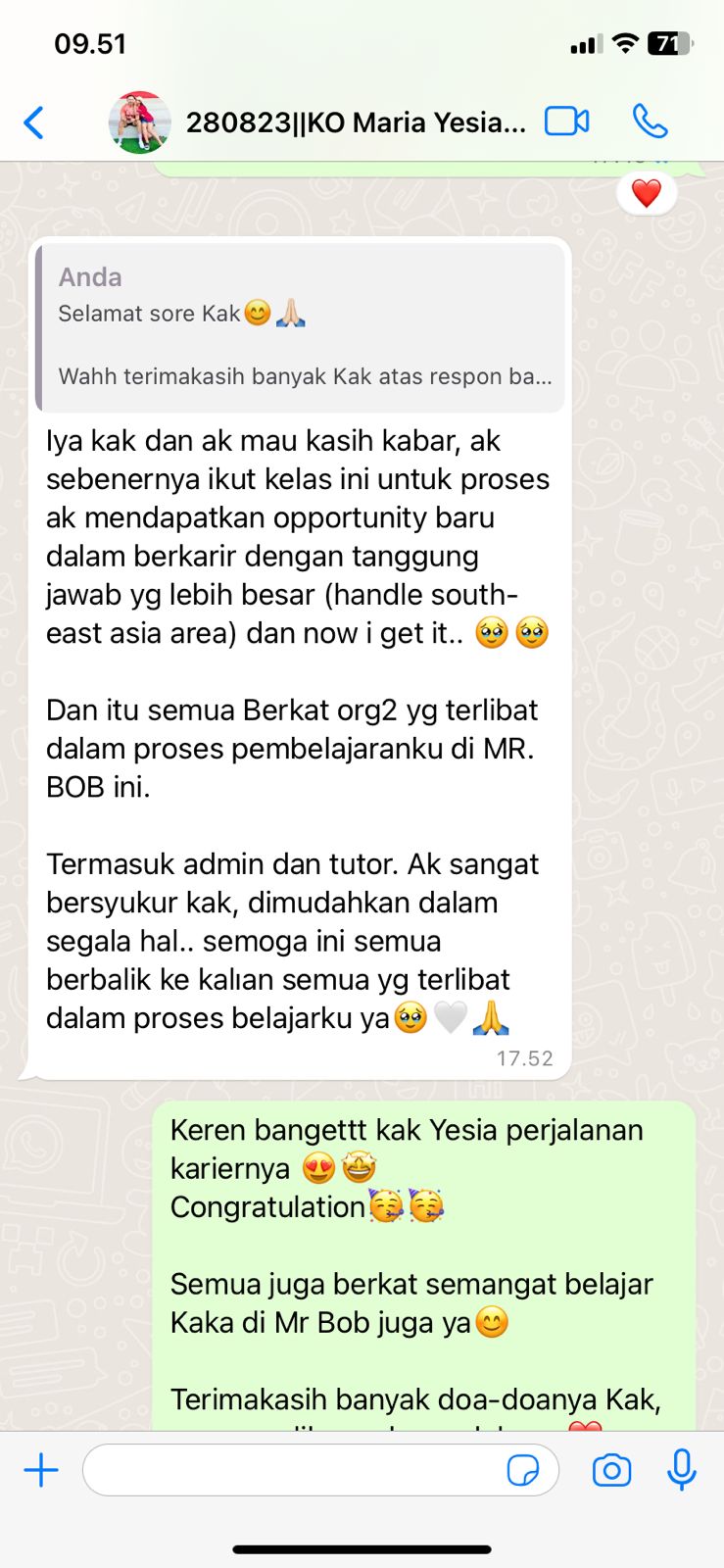 Testimoni Kursus Bahasa Inggris Online MrBob