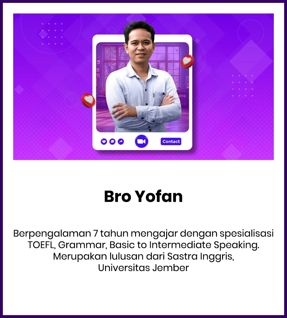 Tutor Kursus Bahasa Inggris Online MrBob